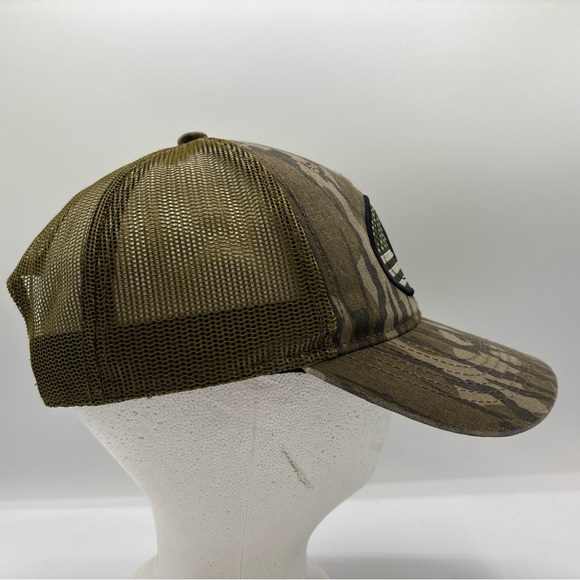 Mossy Oak American Flag Camo Patch Camouflage Men Outdoor Cap Mesh SnapBack Hat - Picture 5 of 8